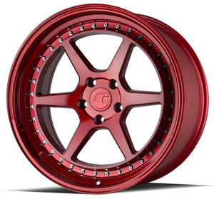 DS09 | Candy Red w/ (Chrome Rivets) | 18x9.5 | 5x114.3 | +15mm | CB73.1