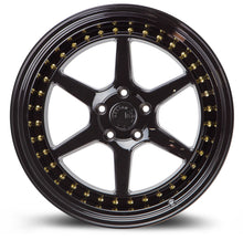 DS09 | Gloss Black W /Gold Rivets | 19x9.5 | 5x114.3 | +15mm | CB73.1