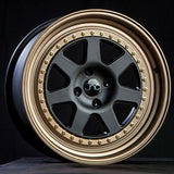JNC048 | MATTE BLACK BRONZE LIP | 18x9.5 | 5x114.3 | +25mm | CB: 73.1