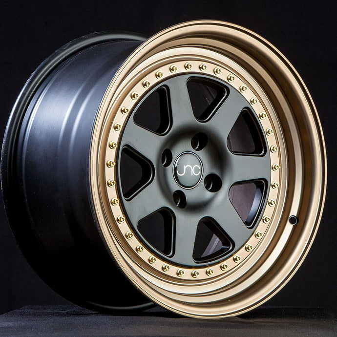 JNC048 | MATTE BLACK BRONZE LIP | 17x9 | 4x100 | +25mm | CB: 73.1