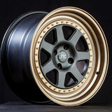 JNC048 | MATTE BLACK BRONZE LIP | 18x9.5 | 5x114.3 | +25mm | CB: 73.1
