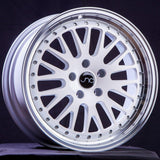 JNC001 | White Machined Lip | 16x9 | 4x100/4x114.3 | +25mm | CB: 73.1