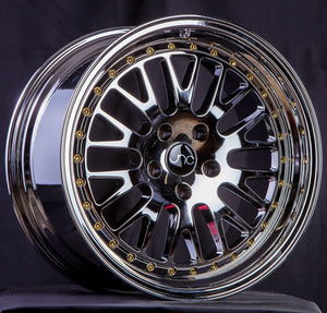 JNC001 | Platinum Gold Rivets | 18x9.5 | 5x100/5x114.3 | +25mm | CB: 73.1