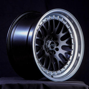 JNC001 | Gloss Black Machine Lip | 17x8 | 4x100/4x114.3 | +25mm | CB: 73.1