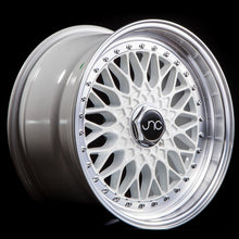 JNC004 | White Machined Lip | 17x8.5 | 5x100/5x114.3 | +15mm | CB: 73.1