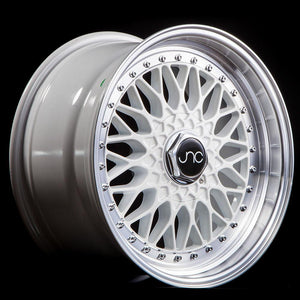 JNC004 | White Machined Lip | 17x8.5 | 5x100/5x114.3 | +15mm | CB: 73.1