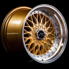 JNC004 | Gold Machined Lip with Chrome Rivets | 17x10 | 4x100/4x114.3 | +25mm | CB: 73.1