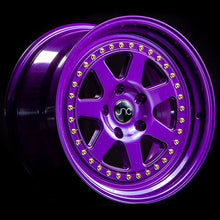 JNC048 | CANDY PURPLE WITH GOLD RIVETS | 17x8 | 4x100 | +30mm | CB: 73.1