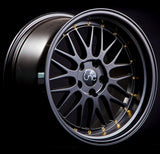 JNC005 | Black Gold Rivets| 17x8.5 | 4x100/4x114.3 | +30mm | CB: 73.1