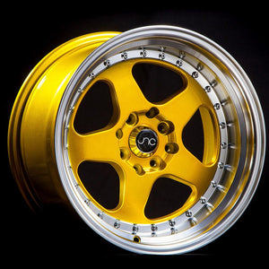 JNC010 | Candy Gold Machined Lip | 18x9 | 5x112 | +30mm | CB: 66.66