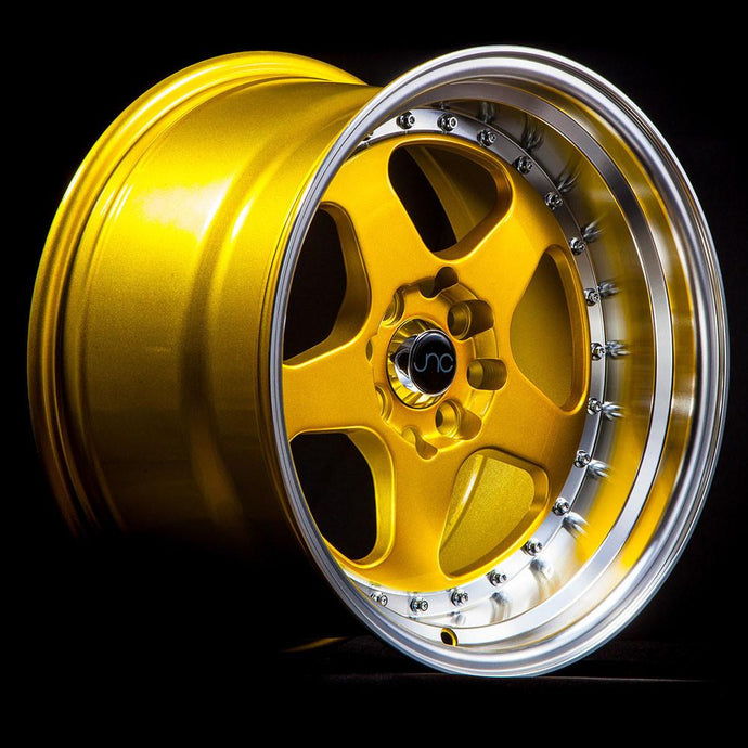 JNC010 | Candy Gold Machined Lip | 18x9 | 5x112 | +30mm | CB: 66.66