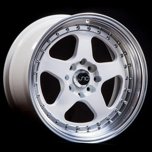 JNC010 | White Machined Lip | 17x9 | 5x100 | +25mm | CB: 73.1
