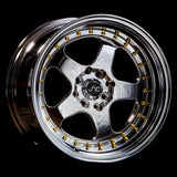 JNC010 | Platinum Gold Rivets | 17x9 | 4x100/4x114.3 | +20mm | CB: 73.1