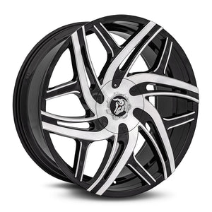 Diablo | Gloss Black Machine Face | 24x10 | +12mm | CB73.1
