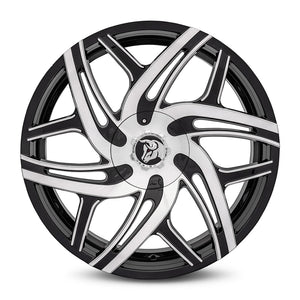 Diablo | Gloss Black Machine Face | 24x10 | +12mm | CB73.1