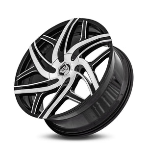 Diablo | Gloss Black Machine Face | 24x10 | +12mm | CB73.1