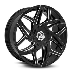 Diablo | Gloss Black Milled | 24x10 | +12mm | CB73.1