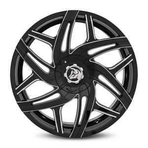 Diablo | Gloss Black Milled | 24x10 | +12mm | CB73.1
