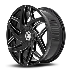 Diablo | Gloss Black Milled | 24x10 | +12mm | CB73.1