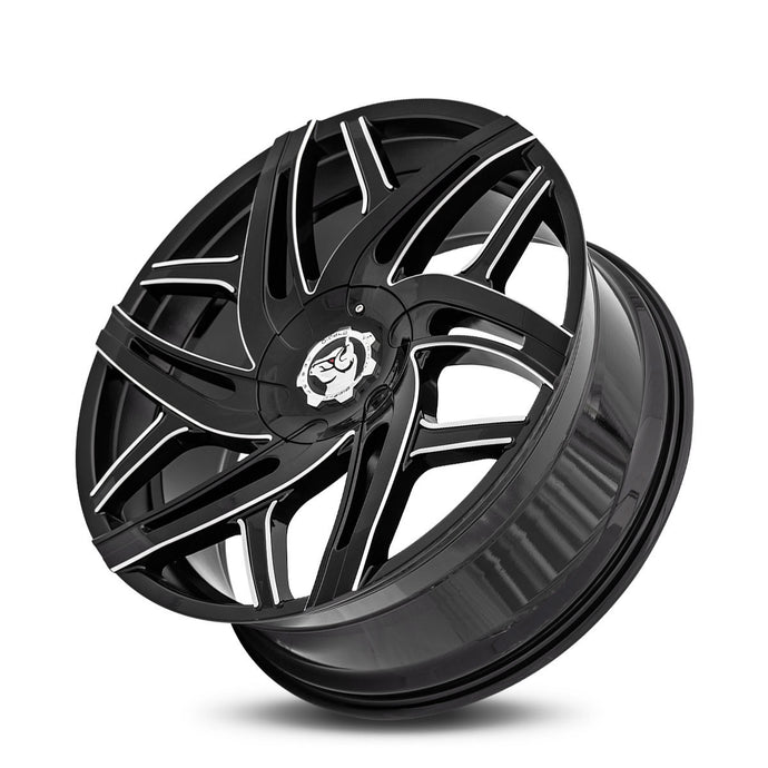 Diablo | Gloss Black Milled | 24x10 | +12mm | CB73.1