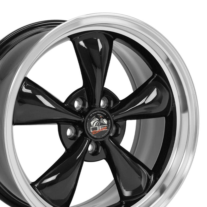 FR01 | Black with Machined Lip | 18x9 | 5x114.3 | +24mm