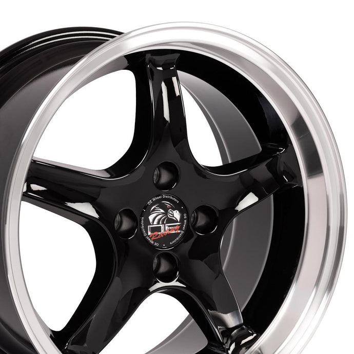 FR04 | Black with Machined Lip | 17x8 | 4x108 | +15mm