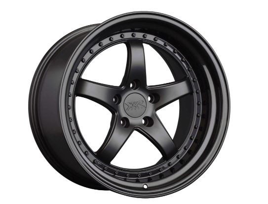 565 | Flat Black / Gloss Black Lip | 18x9.5 | 5x112 | +38mm