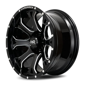Hardrock | BloodShot Xposed | Gloss Black Milled | 20x12 | 5x127 | -44mm | CB78.1