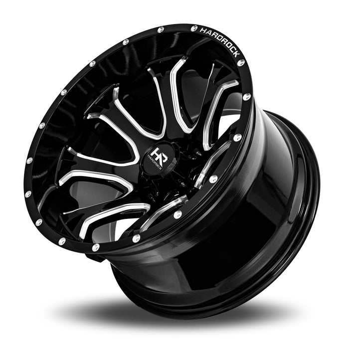 Hardrock | BloodShot Xposed | Gloss Black Milled | 20x12 | 5x127 | -44mm | CB78.1