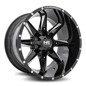Hardrock | Hardcore | Gloss Black Milled | 20x12 | 6x135/139.7 | -44mm | CB108