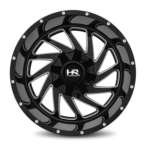 Hardrock | Crusher | Gloss Black Milled | 20x12 | 5x127/139.7 | -44mm | CB87