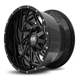 Hardrock | Crusher | Gloss Black Milled | 20x12 | 5x127/139.7 | -44mm | CB87