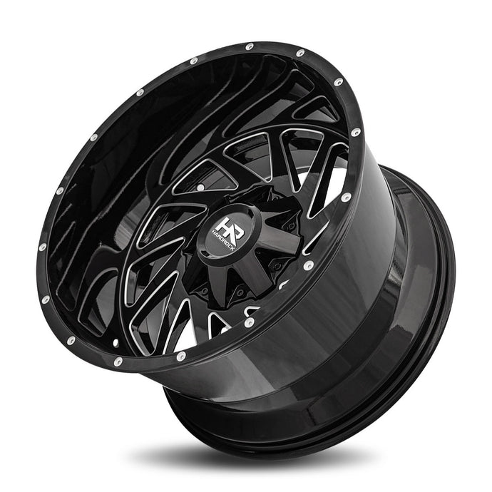 Hardrock | Crusher | Gloss Black Milled | 20x12 | 5x127/139.7 | -44mm | CB87