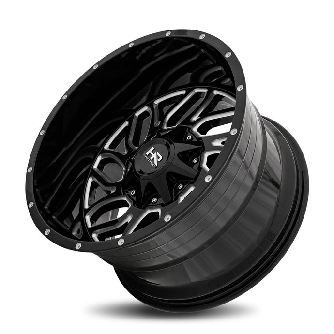 Hardrock | Destroyer | Gloss Black Milled | 20x12 | 5x127/139.7 | -51mm | CB87
