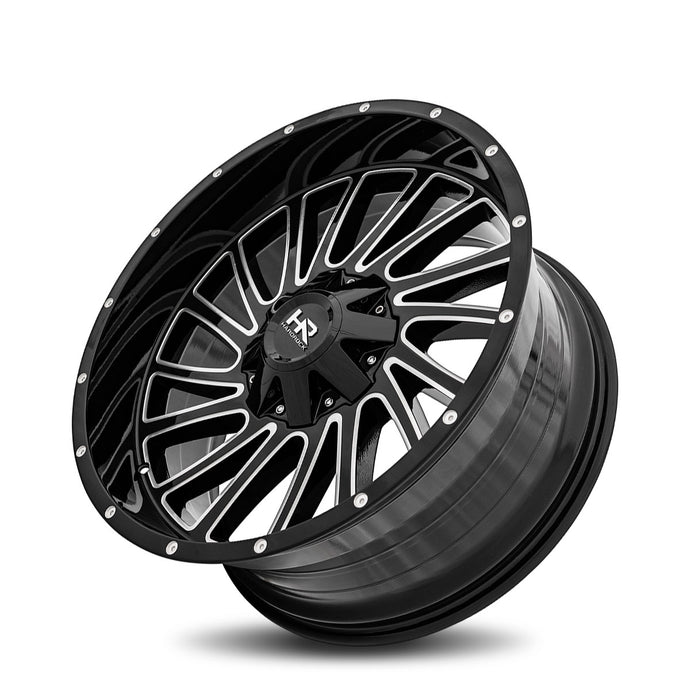 Hardrock | Overdrive | Gloss Black Milled | 22x10 | 5x127/139.7 | -25mm | CB87