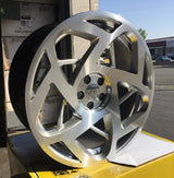 JNC047 | HYPER SILVER MACHINE FACE | 17x9.5 | 5x100 | +35mm | CB: 73.1