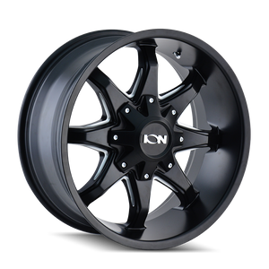 ION 181 | SATIN BLACK/MILLED SPOKES | 20x12 | 5x127/5x139.7 | -44mm