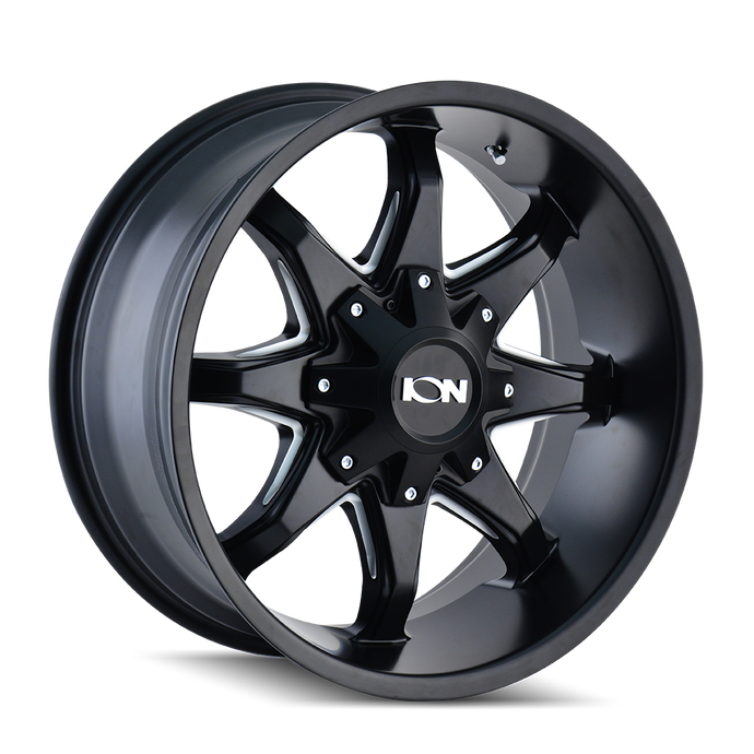 ION 181 | SATIN BLACK/MILLED SPOKES | 20x12 | 5x127/5x139.7 | -44mm
