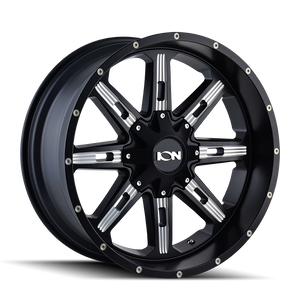 ION 184 | SATIN BLACK/MILLED SPOKES | 18x9 | 8x165.1/8x170 | -12mm