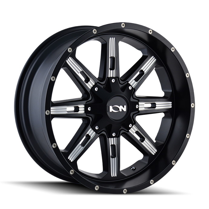 ION 184 | SATIN BLACK/MILLED SPOKES | 18x9 | 8x165.1/8x170 | -12mm