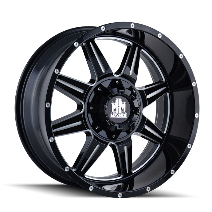 MONSTIR 8100 | BLACK W/MILLED SPOKES | 18x9 | 6x135/6x139.7 | 0mm
