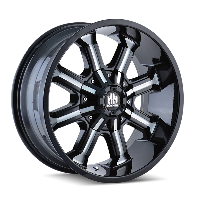 BEAST 8102 | BLACK W/MILLED SPOKES | 20x9 | 8x180 | +18mm