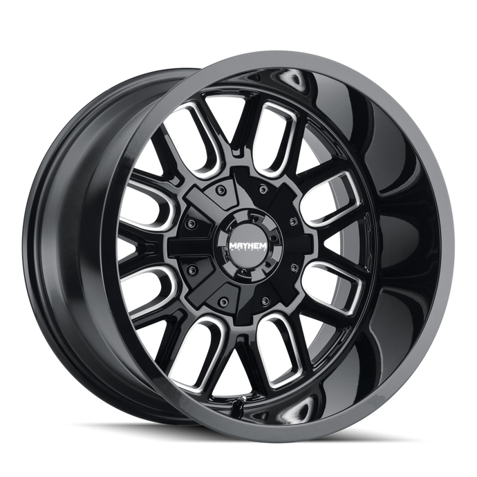 COGENT 8107 | BLACK W/MILLED SPOKES | 20x9 | 8x165.1/8x170 | +18mm