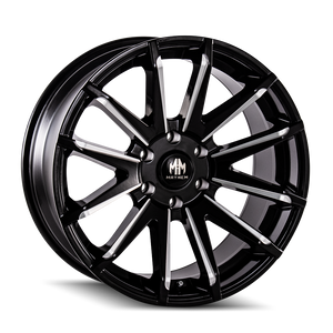 CROSSFIRE 8109 | BLACK W/MILLED SPOKES | 20x9.5 | 5x150 | +25mm