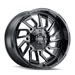 FLYWHEEL 8111 | BLACK W/MILLED SPOKES | 22x10 | 8x180 | -19mm