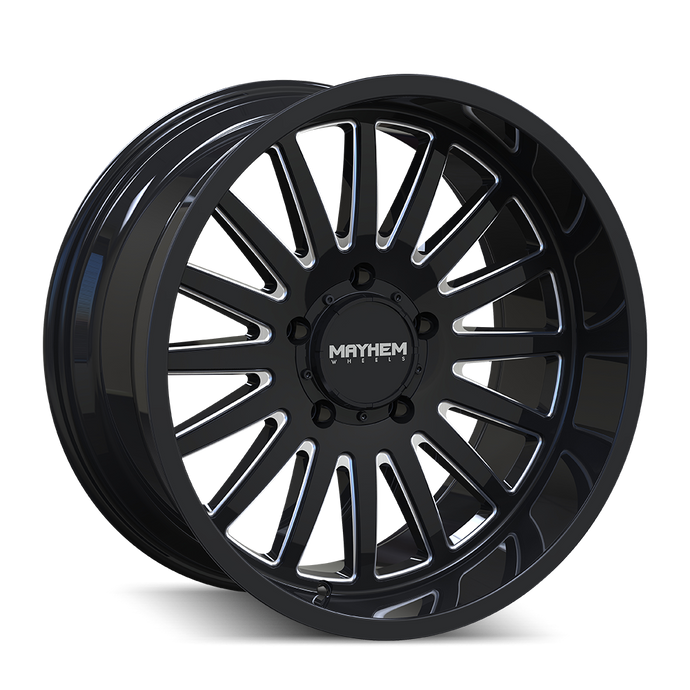 UTOPIA 8114 | BLACK W/MILLED SPOKES | 20x9 | 8x165.1 | 0mm