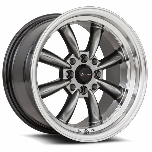 TR9 | Hyper Black Machine Lip | 15x8 | 4x114.3/4x100 | +20mm