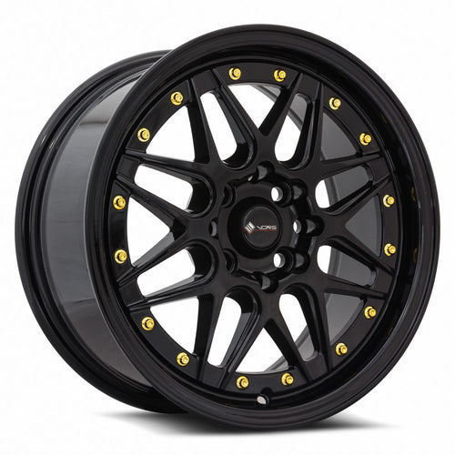 VR7 | All Black Gold Rivet | 15x7 | 4x114.3/4x100 | +35mm