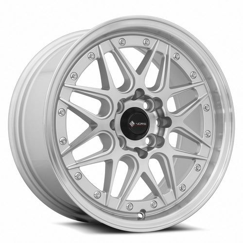 VR7 | Silver Machine Face Lip Chrome Rivet | 15x7 | 4x114.3/4x100 | +35mm