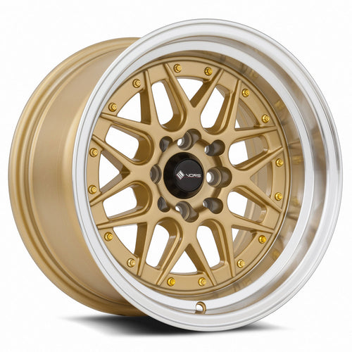 VR7 | Gold Machine Lip Gold Rivet | 16x8 | 4x114.3/4x100 | +20mm